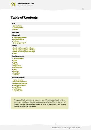 example page 2 from our offline Travel Guide for Bosnia and Herzegovina